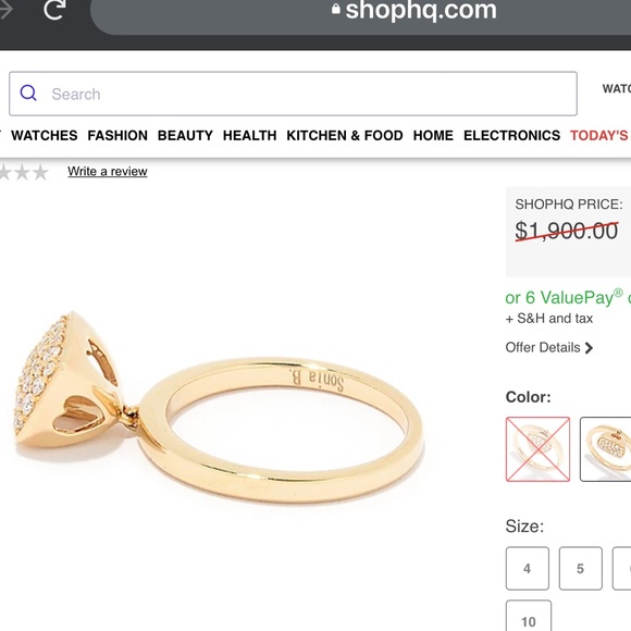 Sonia Bitton Galerie 14K Y/Gold pave Diamond dimensional carved hart charm ring - Picture 12 of 17